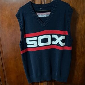What curse?  Boston Red Sox Men's Black and Red V-Neck Sweater Vest